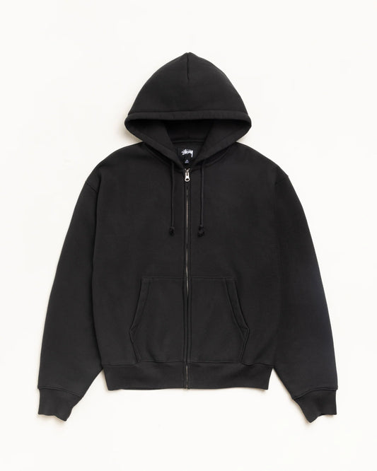 STUSSY CURSIVE APPLIQUE ZIP HOODIE