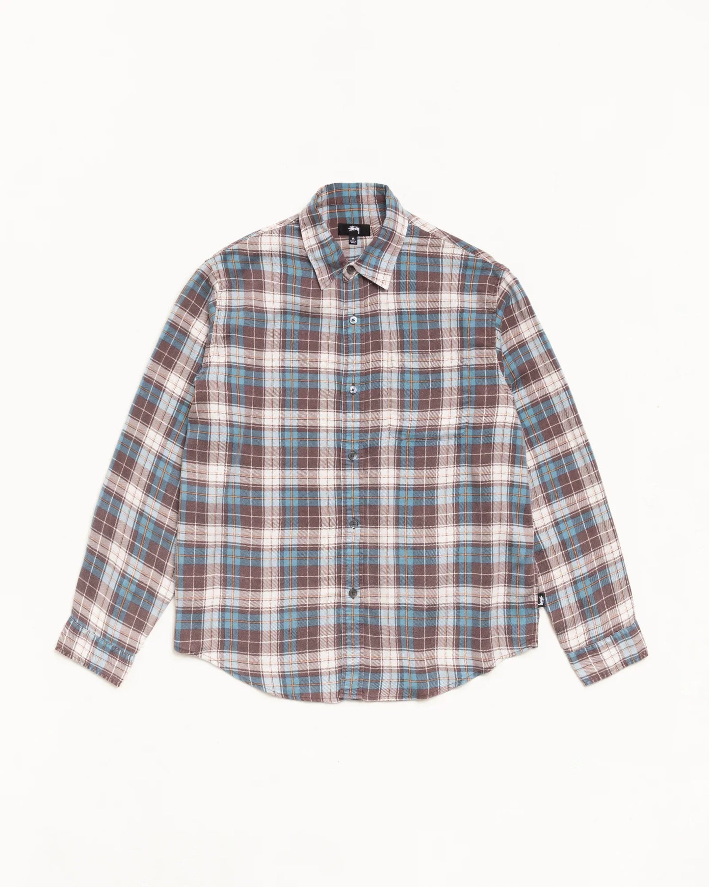 STUSSY MATTHEW PLAID SHIRT BROWN
