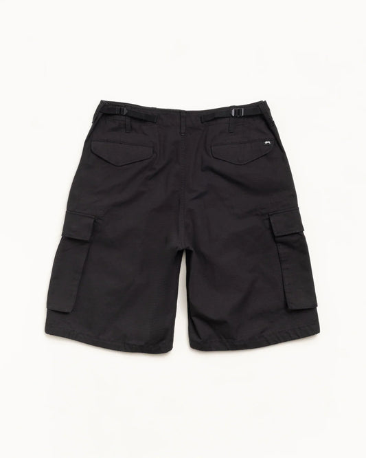 STUSSY CARGO SHORT RIPSTOP BLACK