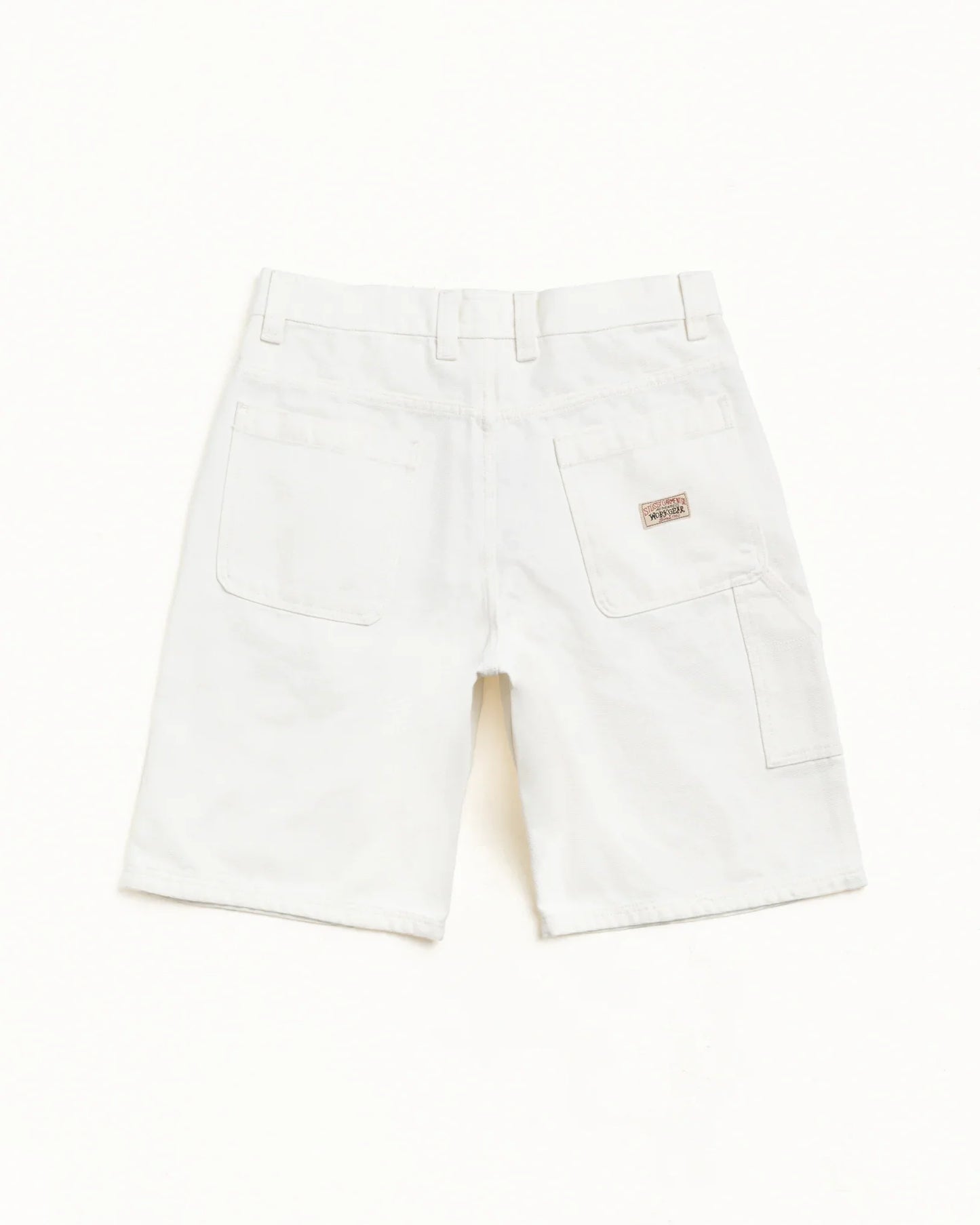 STUSSY CANVAS WORK SHORT WHITE