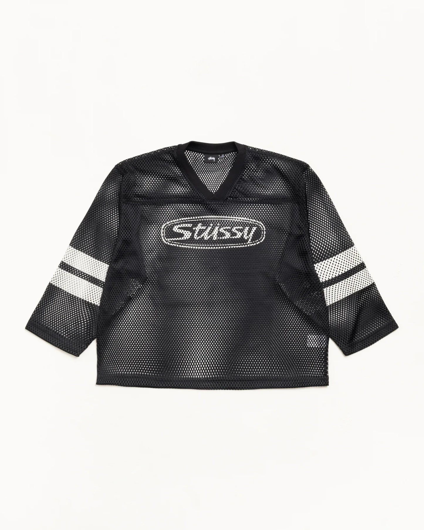 STUSSY TRUCKER TEAM JERSEY BLACK