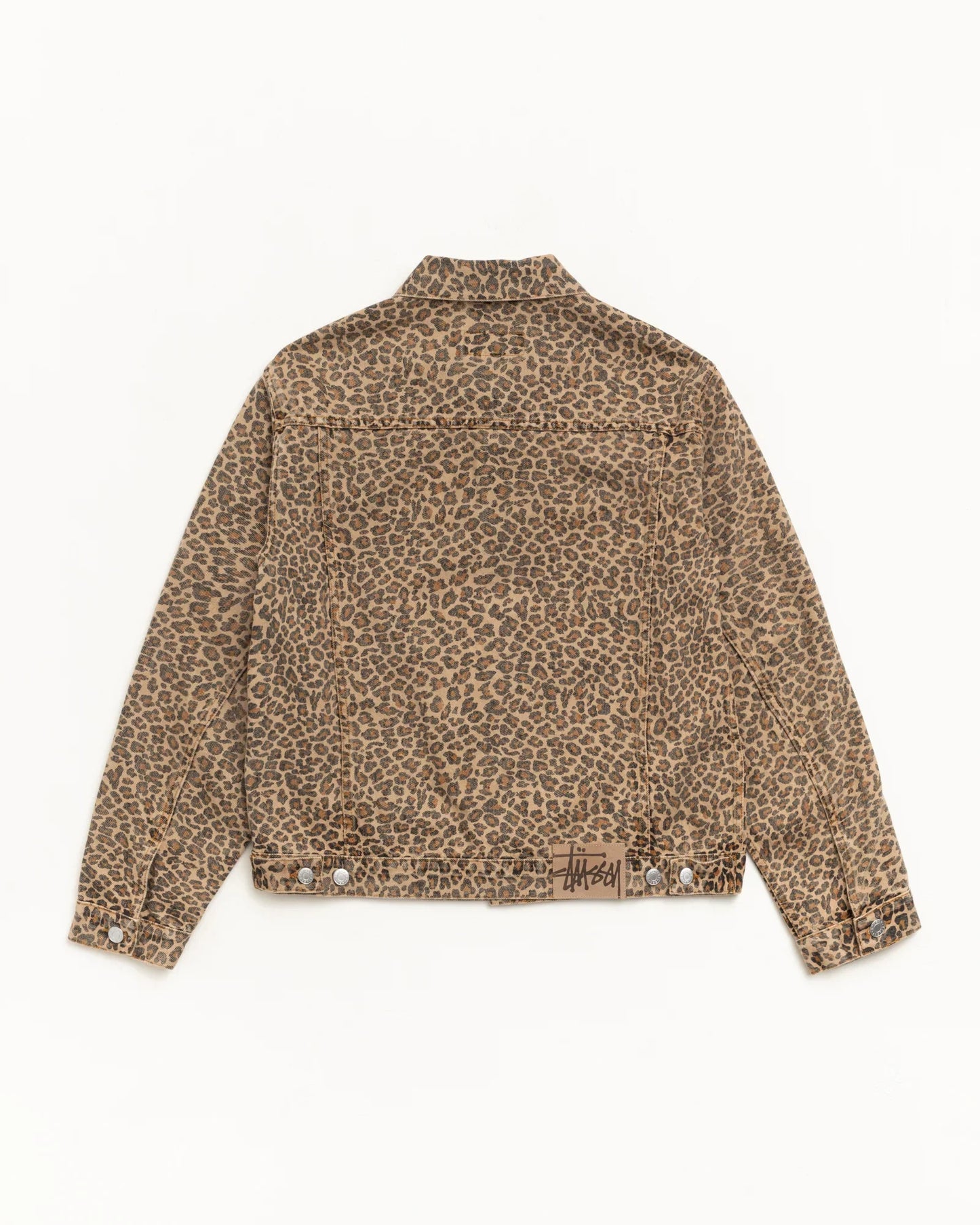 STUSSY DENIM TRUCKER JACKET LEOPERD