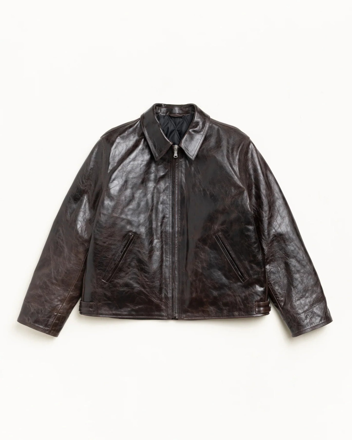 STUSSY GARAGE JACKET LEATHER