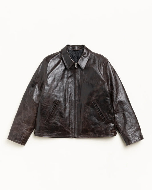 STUSSY GARAGE JACKET LEATHER