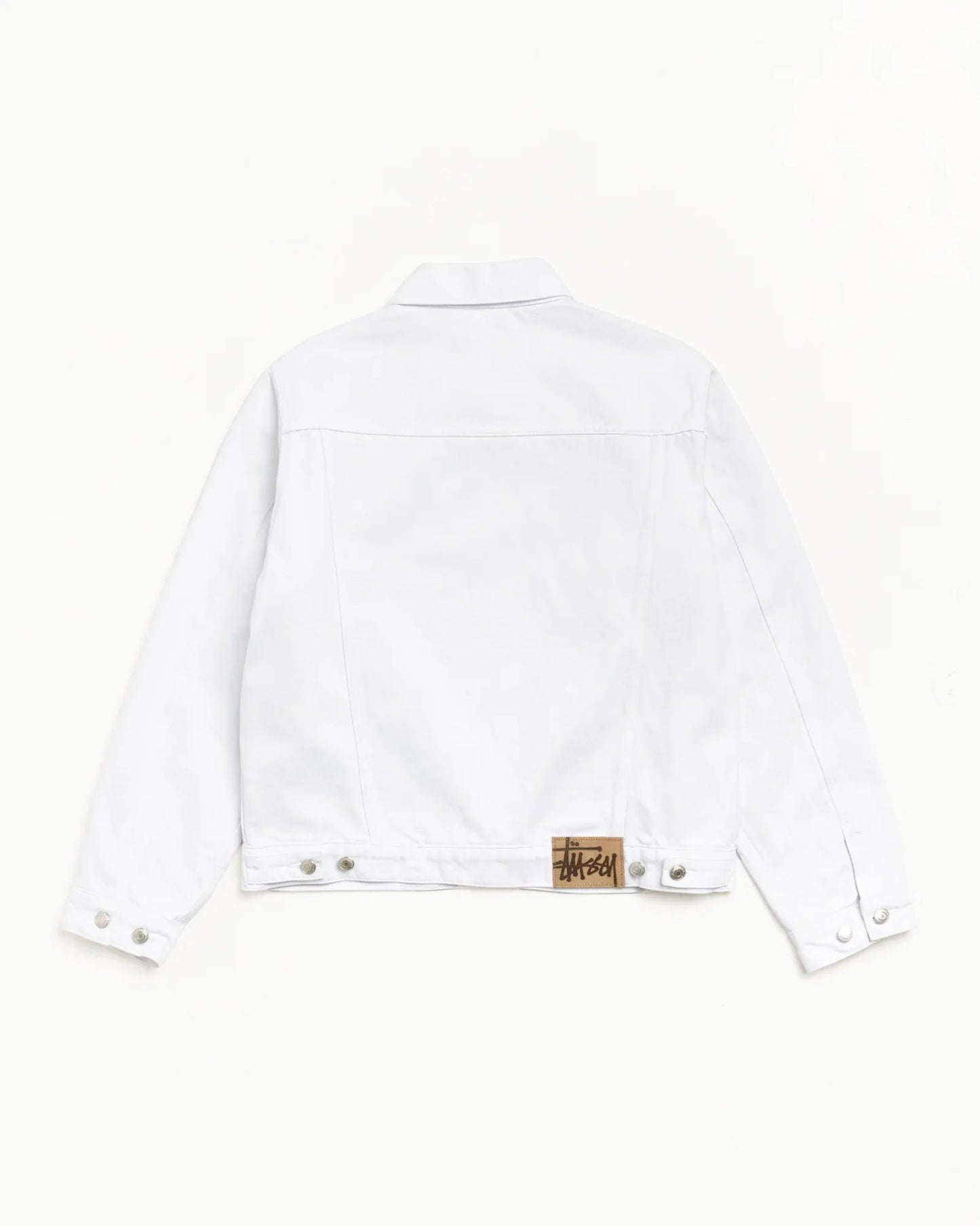 STUSSY LINED DENIM TRUCKER JACKET WHITE