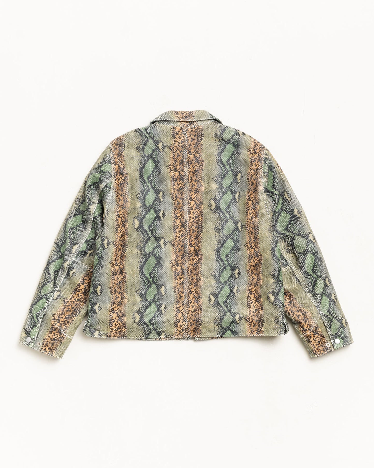 STUSSY GARAGE JACKET LEATHER SNAKE