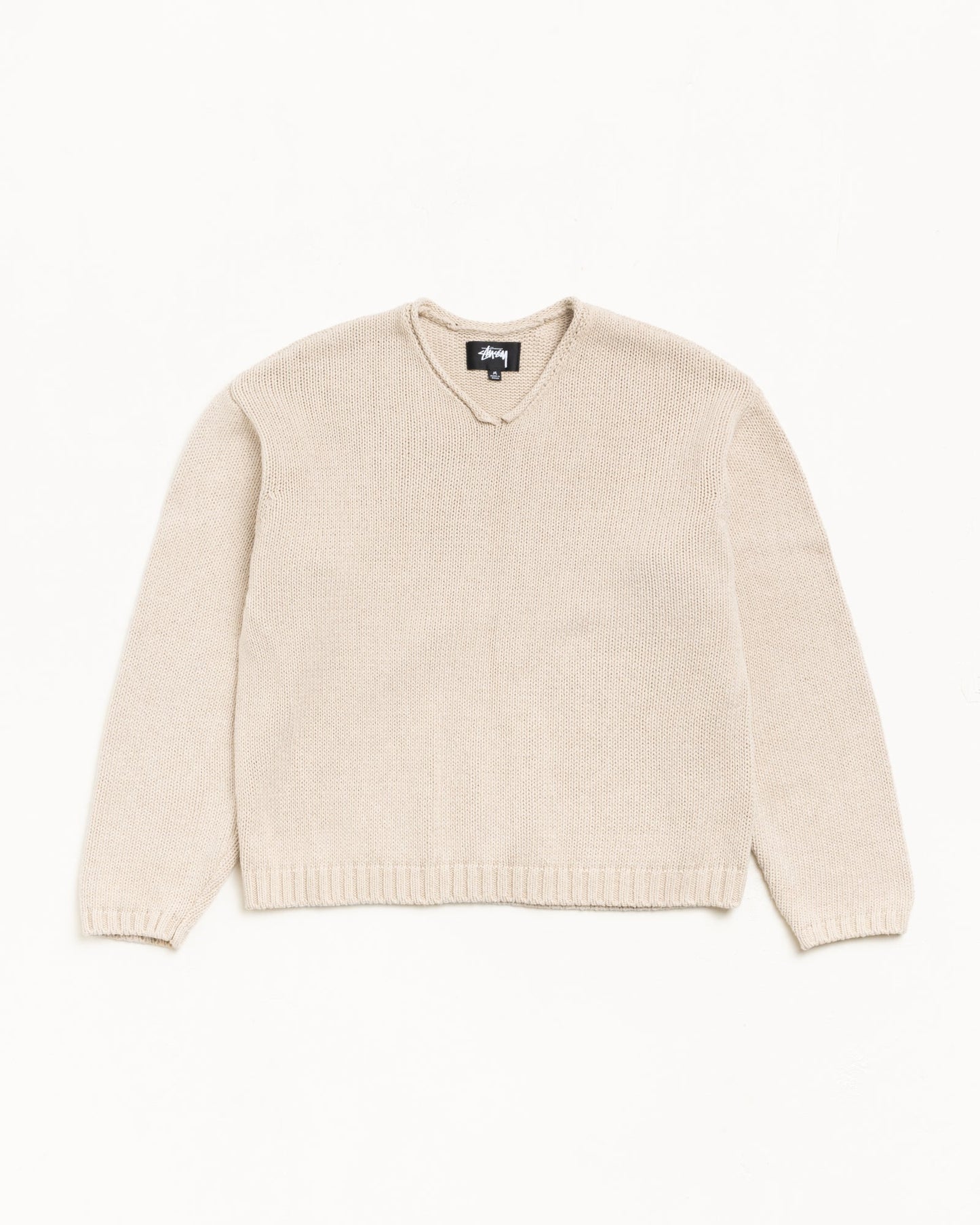 STUSSY ROLL V NECK SWEATER