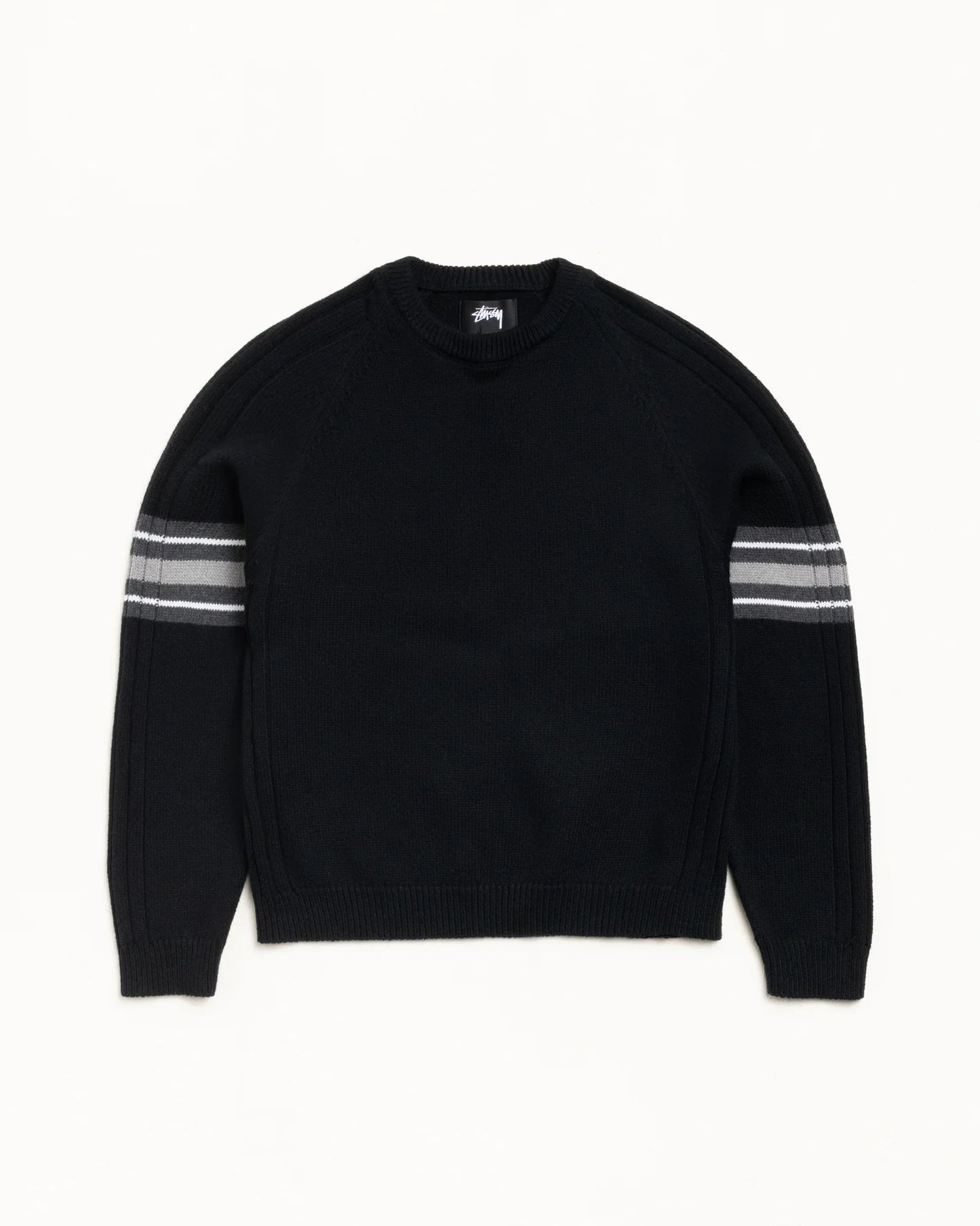 STUSSY STRIPE RAGLAN CREW