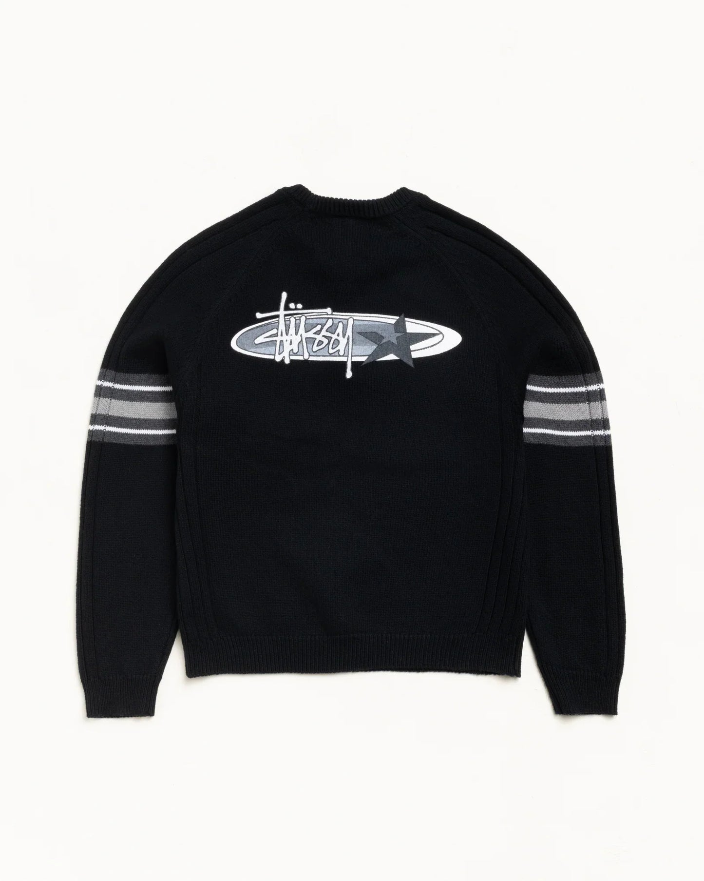 STUSSY STRIPE RAGLAN CREW