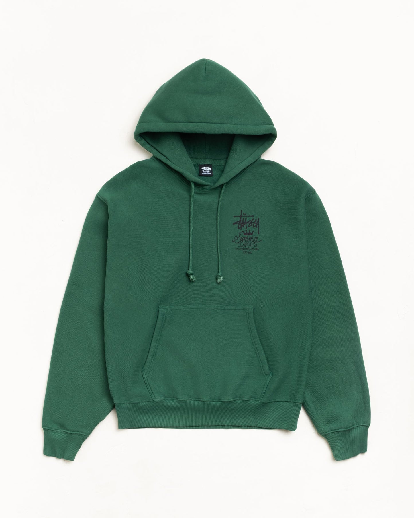 STUSSY SUMMER CLASSICS HOODIE GARMENT DYED
