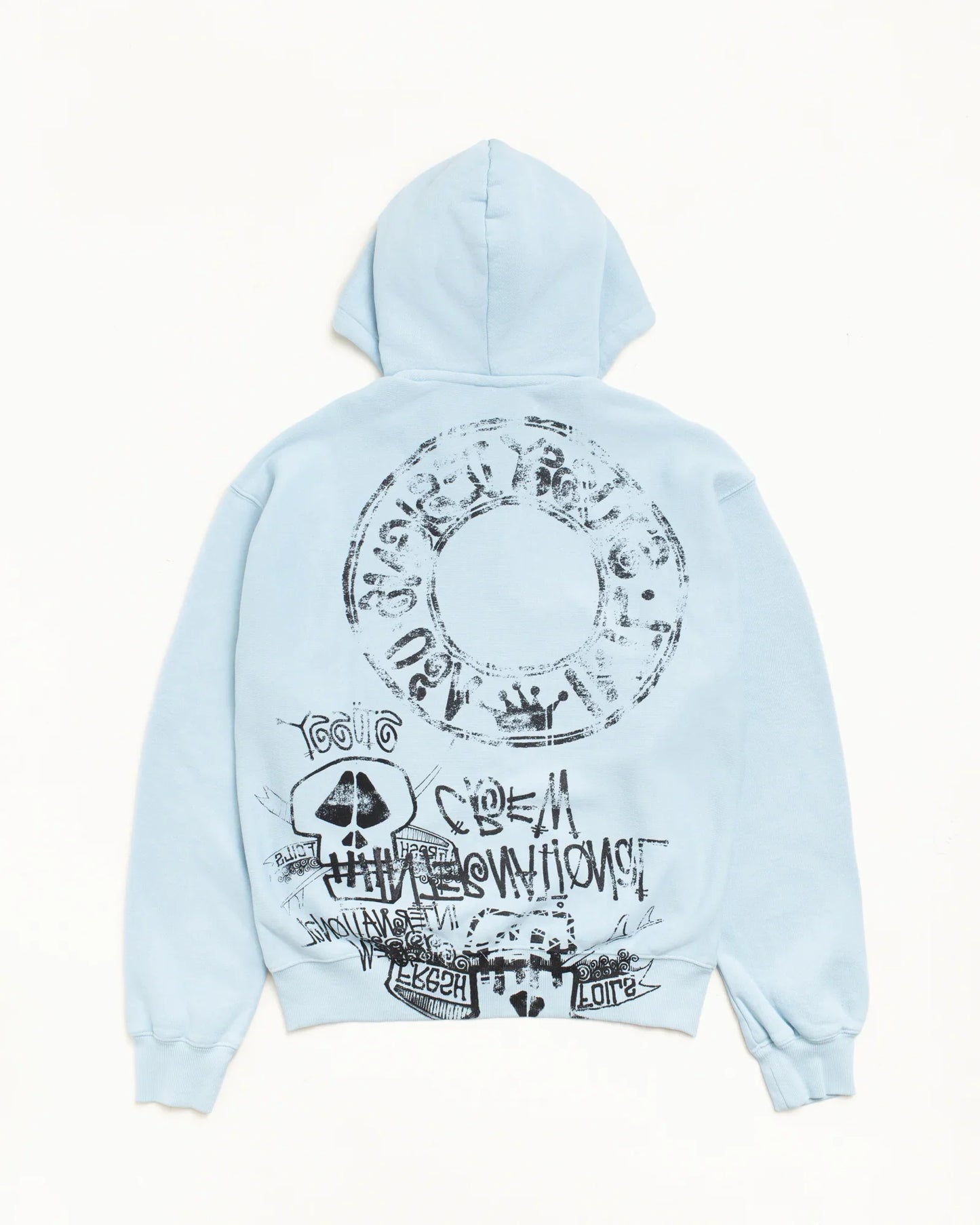 STUSSY SKULLS ZIP HOODIE PIGMENT DYED
