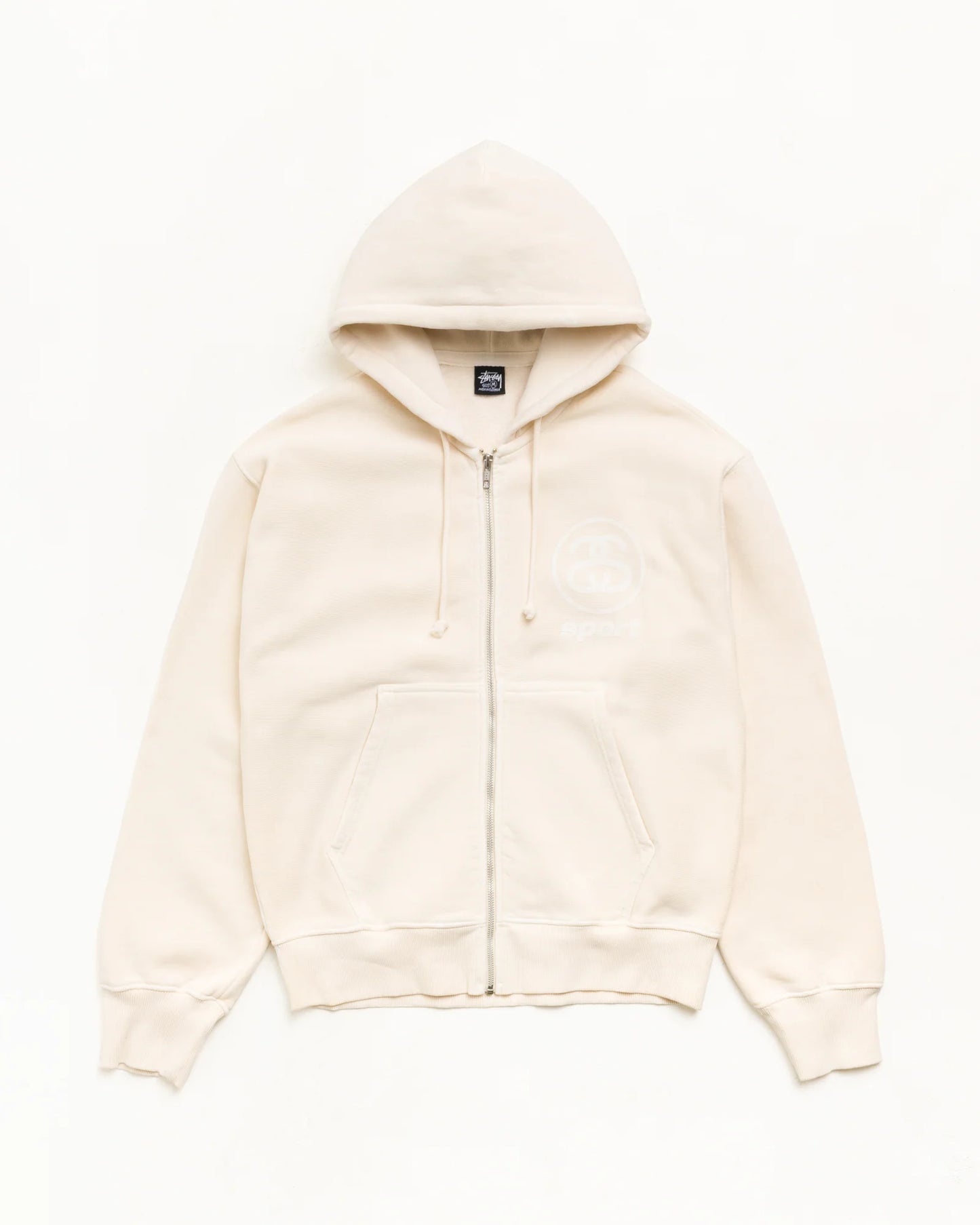 STUSSY LINK SPORT ZIP HOODIE GARMENT DYED