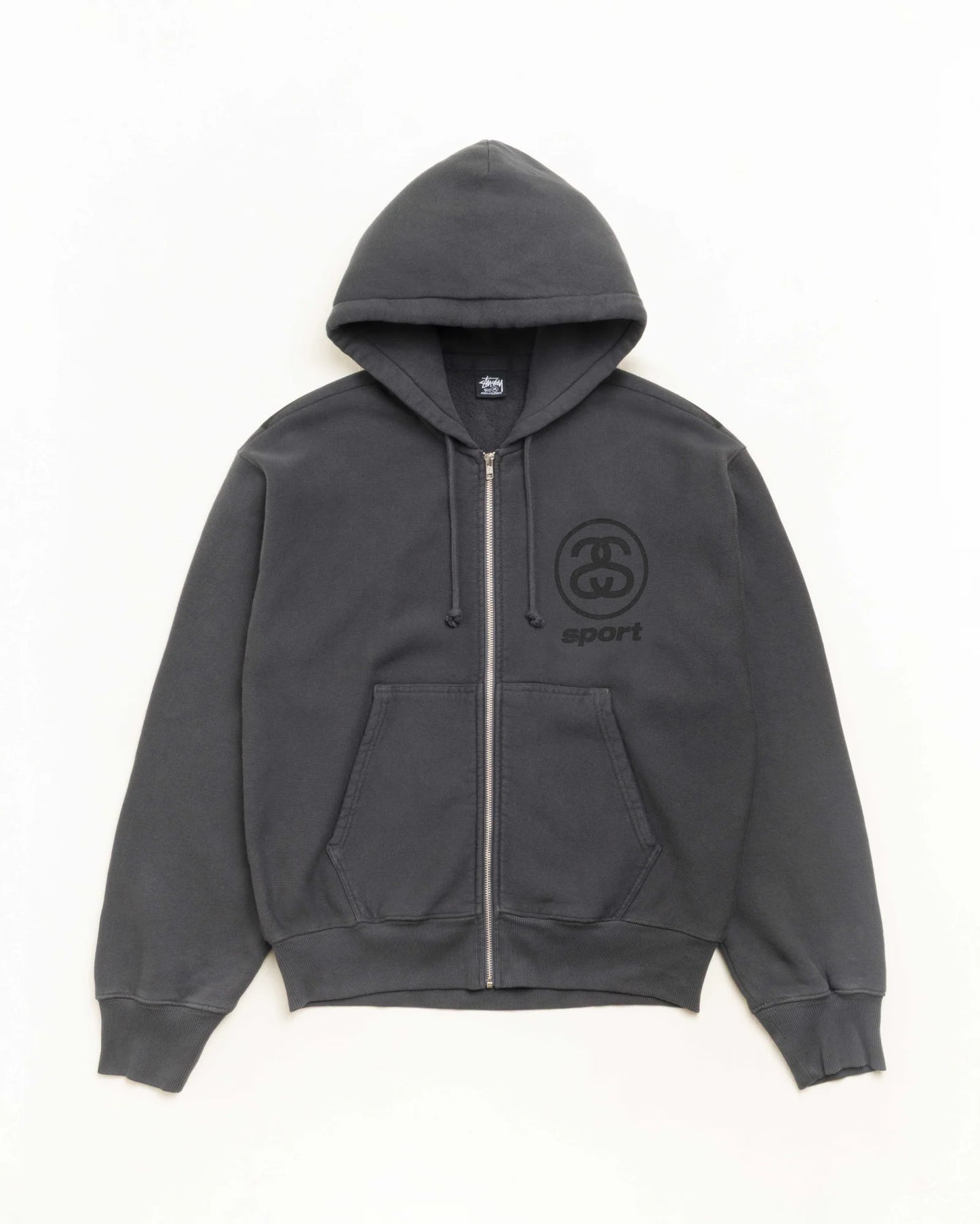 STUSSY LINK SPORT ZIP HOODIE GARMENT DYED